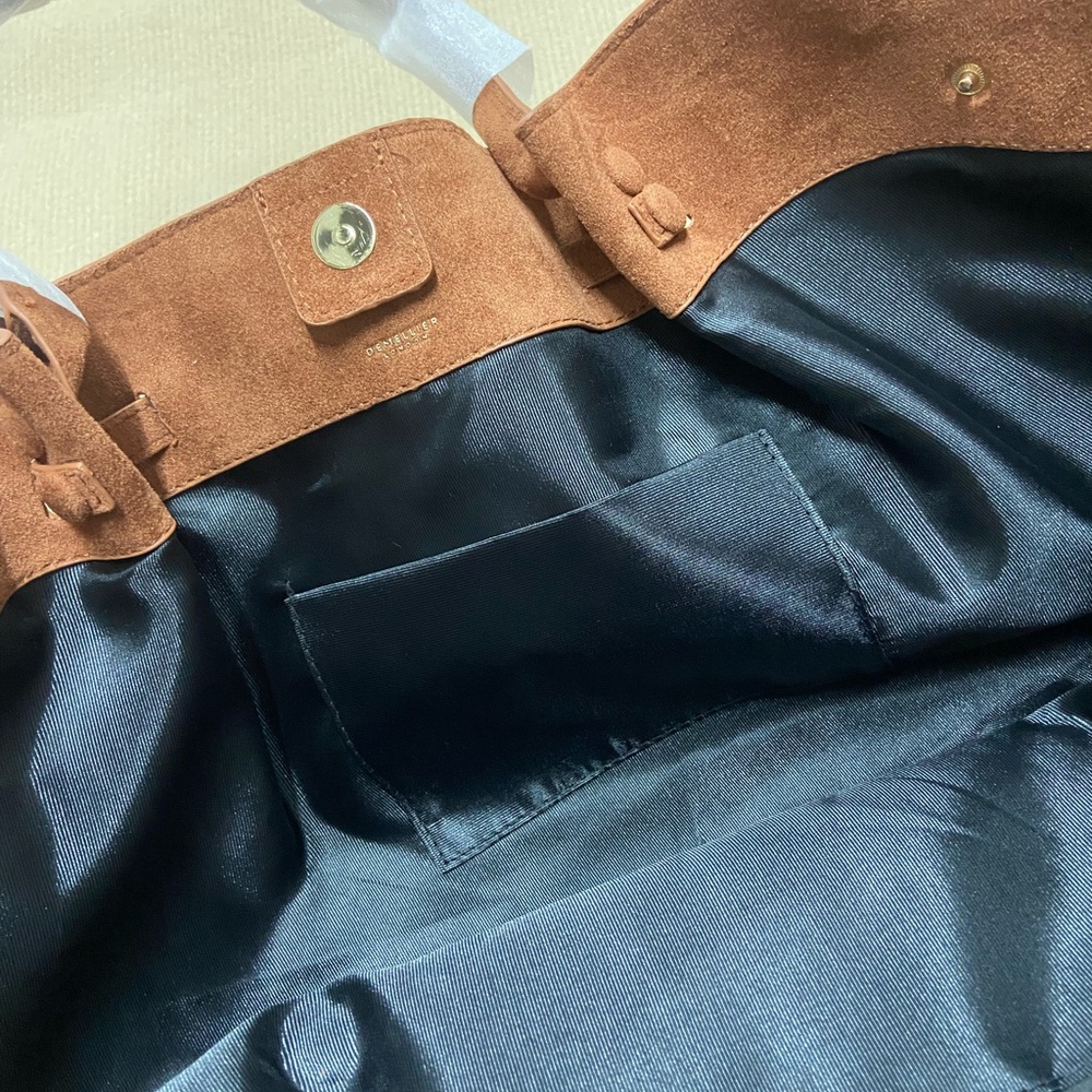 DeMellier Rust Brown Suede Tote - Picture 5 of 6